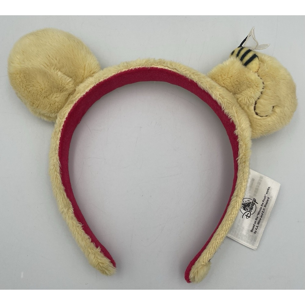 Disney Parks Winnie the Pooh Headband My Favorite Day Bee Ears Plush Yellow